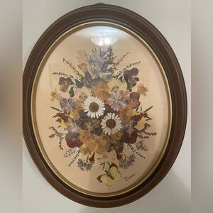 Vintage Framed Dried Flowers